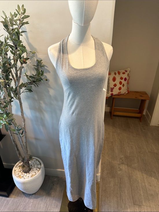 Reformation Dresses & Skirts - Reformation Bijou Grey Stretch Knit Racerback Midi Dress Minimalist Bodycon New!